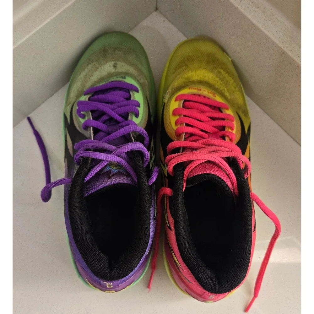 Puma MB.01 Rick and Morty Basketball Shoes Mens Size 9 Neon Green‎ Pink Purple